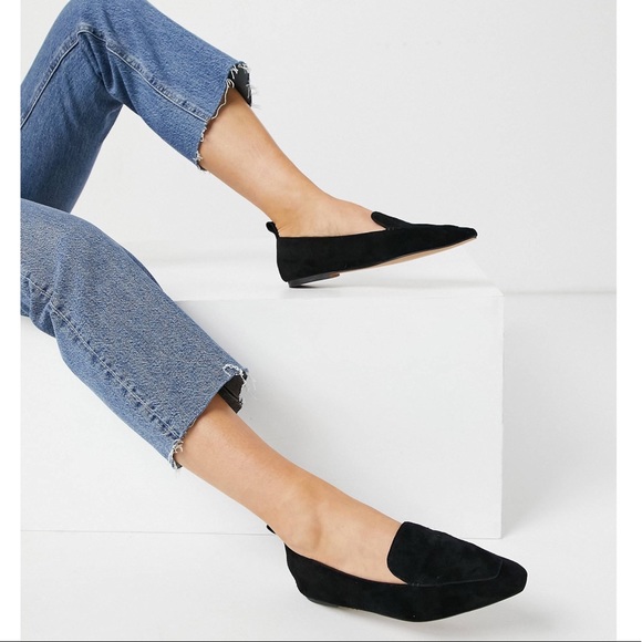 Charles David Shoes - CHARLES DAVID Bonita Black Suede Pointy Toe Suede Flat Loafers